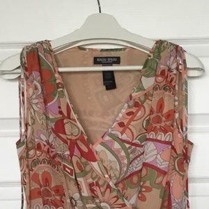 Bisou Bisou Floral Wrap Blouse